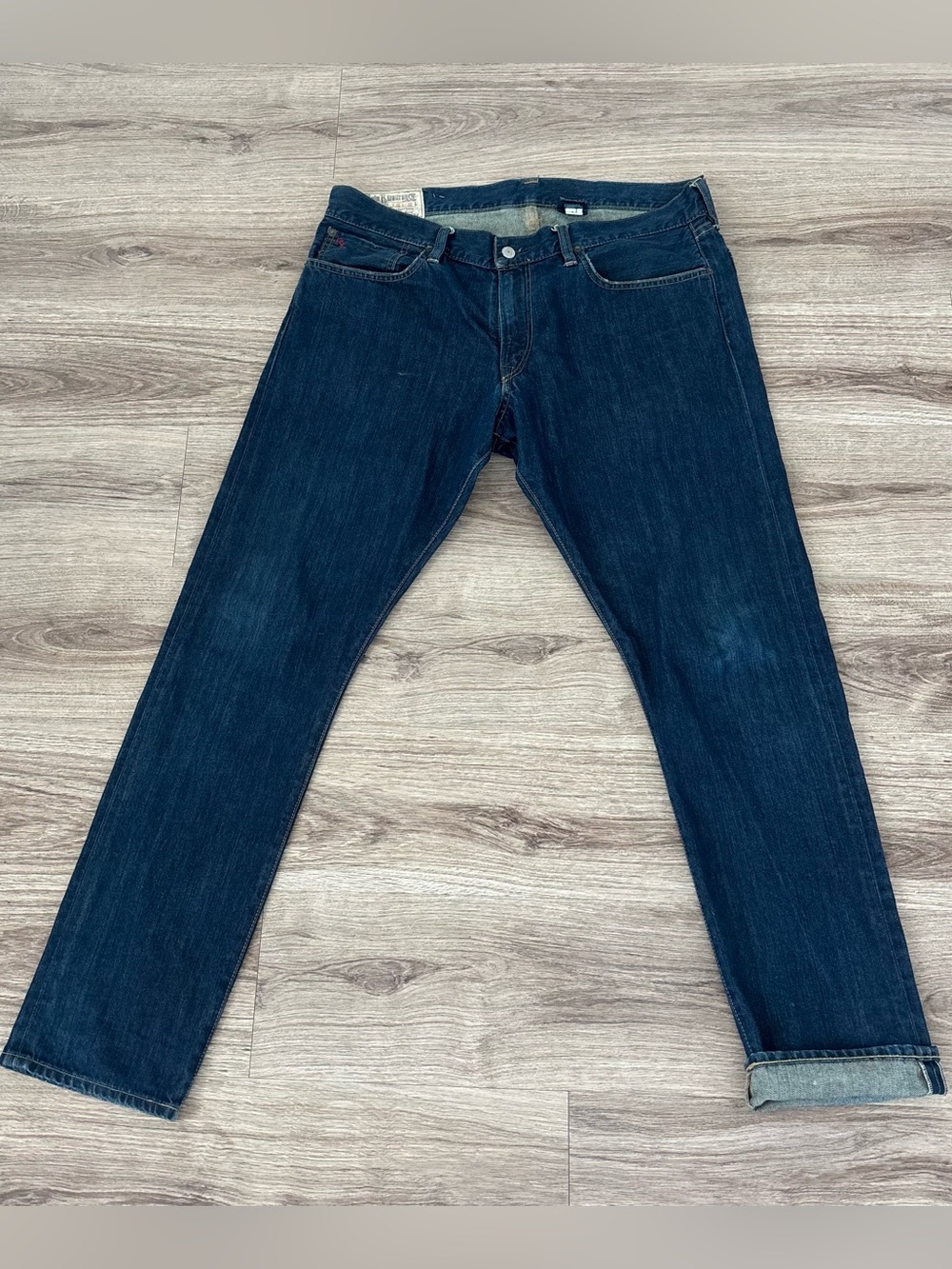 Polo Ralph Lauren Jeans Mens 36x32 Redline Selvedge Denim Goods Straight 313